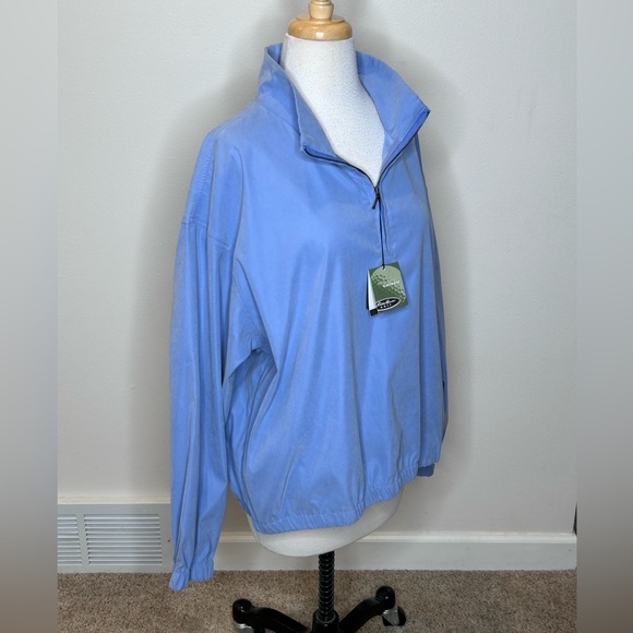 Eddie Bauer Golf Blue Quarter-Zip Pullover Windshirt Women's Size XL NWT - Picture 2 of 13